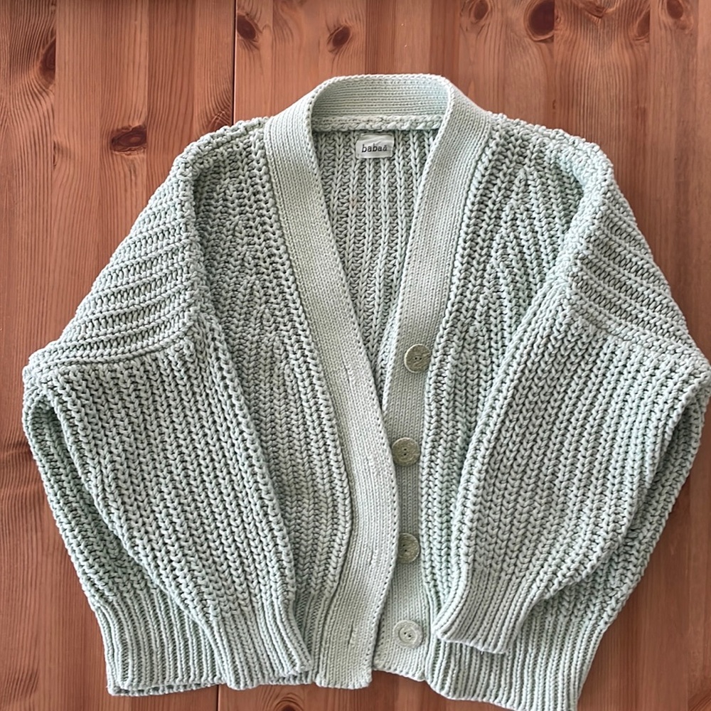 Babaa cardigan no 18, ice lagoon